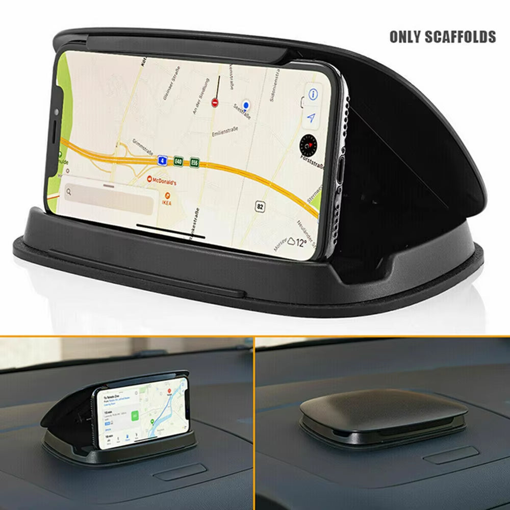 Dashboard GPS Phone Clip Universal Car Mount Phone Holder Stand Black Mobile Phone Bracket Clip-On anti Slip Phone Holder