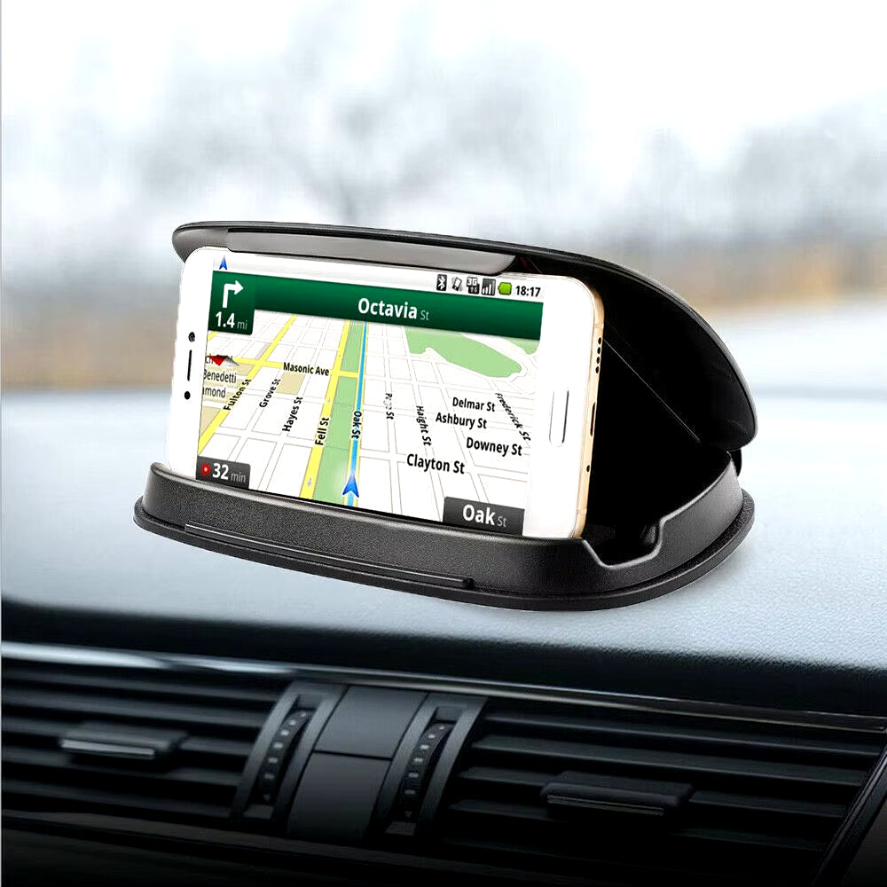 Dashboard GPS Phone Clip Universal Car Mount Phone Holder Stand Black Mobile Phone Bracket Clip-On anti Slip Phone Holder