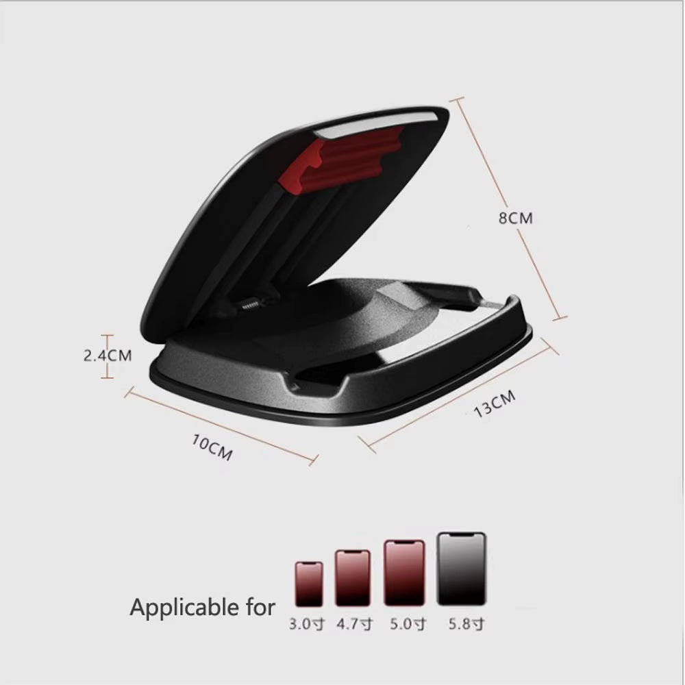 Dashboard GPS Phone Clip Universal Car Mount Phone Holder Stand Black Mobile Phone Bracket Clip-On anti Slip Phone Holder