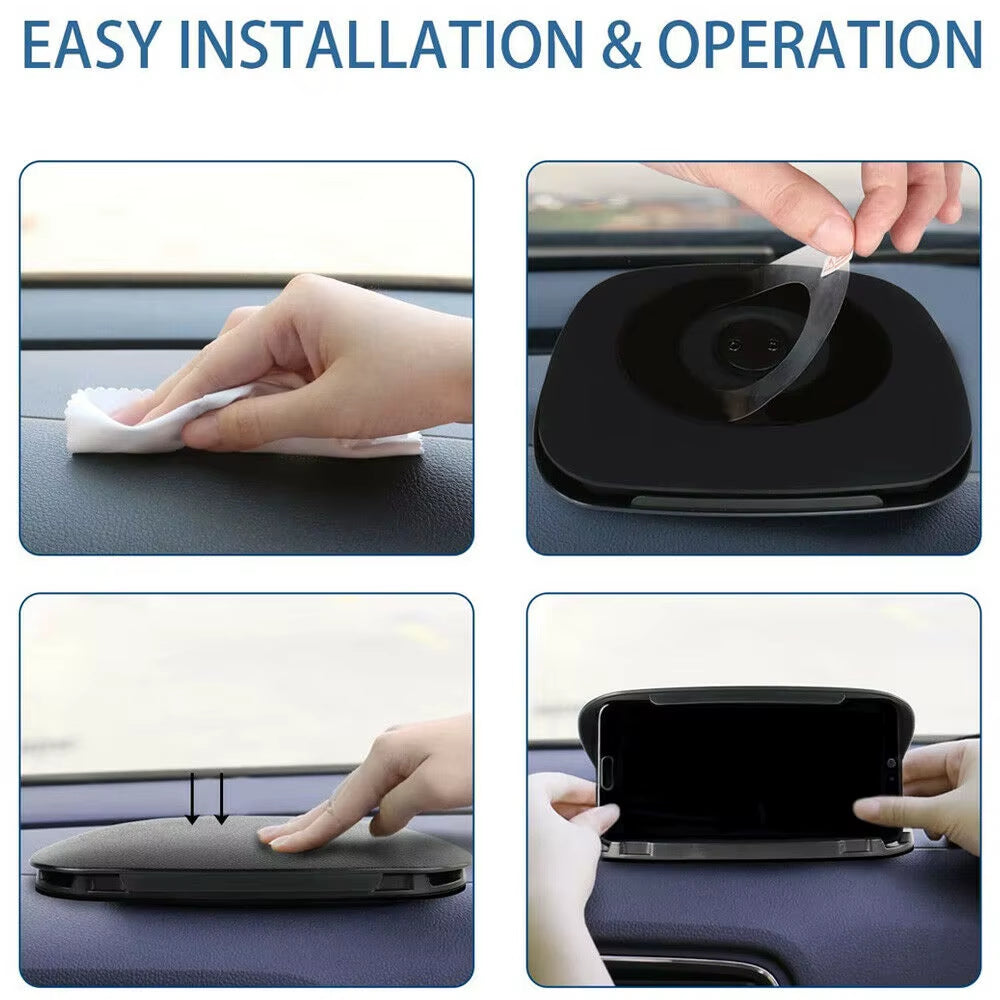 Dashboard GPS Phone Clip Universal Car Mount Phone Holder Stand Black Mobile Phone Bracket Clip-On anti Slip Phone Holder
