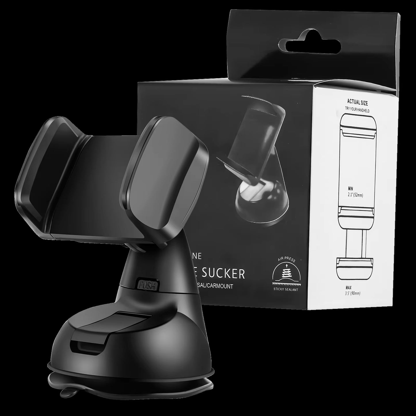 Dashboard GPS Phone Clip Universal Car Mount Phone Holder Stand Black Mobile Phone Bracket Clip-On anti Slip Phone Holder